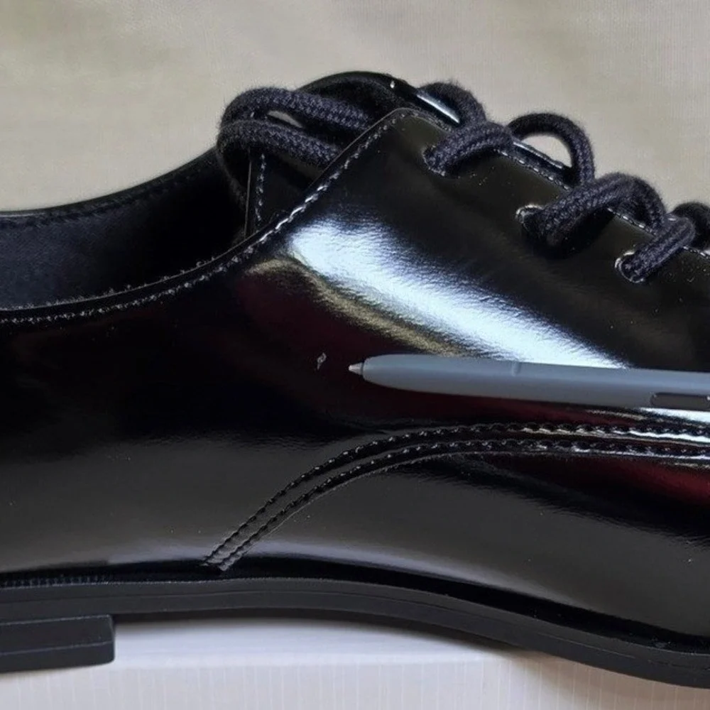 Worthington Mens Ingalls Black Memory Foam Lace Up Pointed Toe Shoes, 6M, NWOB